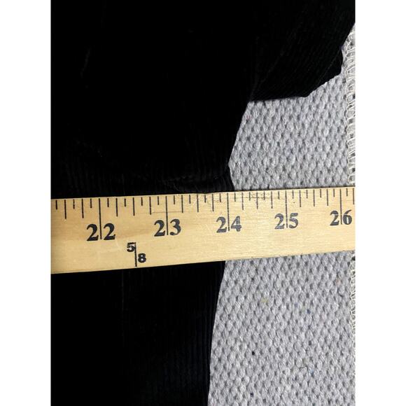 Corduroy Sport Coat Men's 48 Regular Black Two Button Lined Blazer - Picture 11 of 13